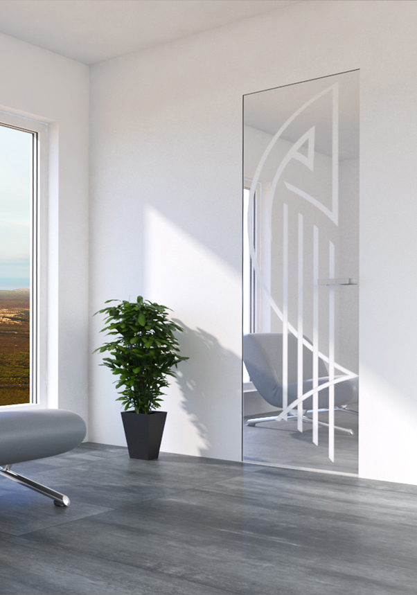 Межкомнатная дверь GRADDOOR AL17 Зеркало 17 (Скрытая коробка)